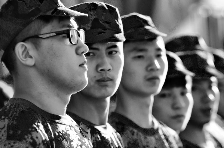 北音2014级新生军训现场